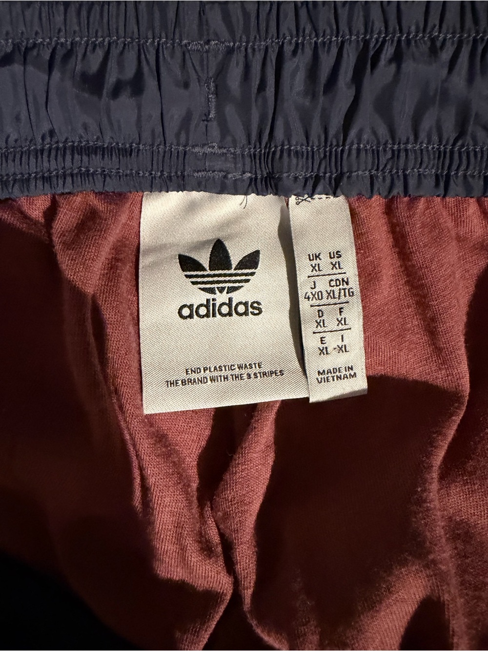 adidas Colorblock Track Joggers in Navy, Maroon & Green - Picture 3 of 3